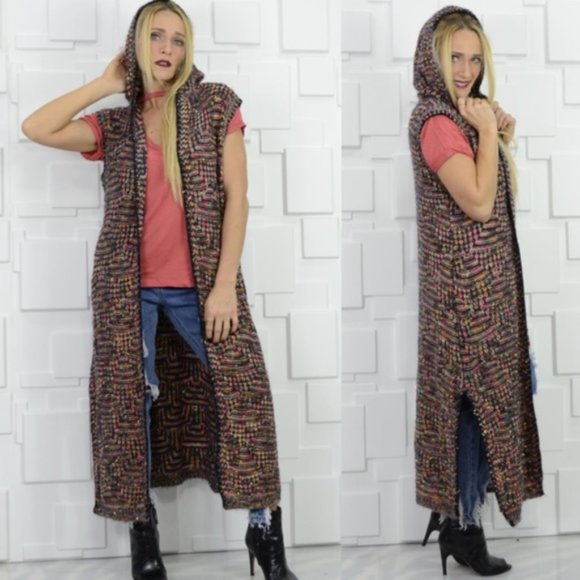 Knit longline Vest - Picture 2 of 5